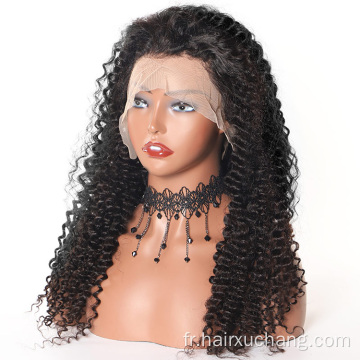 Wig en gros 360 Lace Frontal Wig Hoils Wigs for Black Women Vendor 210% densité Curly Lace Front Wigs Human Hair Hair Lace